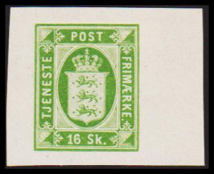 1886. Official Reprint. Official Stamps.  16 Sk. Green (Michel D 3 ND) - JF532970 - Dienstzegels