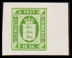 1886. Official Reprint. Official Stamps.  16 Sk. Green (Michel D 3 ND) - JF532970 - Officials