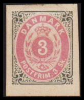 1886. Official Reprint. Bi-coloured Skilling. 3 Sk. Gray/lilac Inverted Frame. Yellowish... (Michel 17 II ND) - JF532972 - Neufs