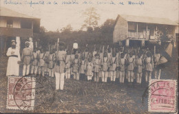 1923. TERR. ESPANOLES DEL GOLFO DE GUINEA. Alfons XIII. 1 + 2 C On Front Of Unique POST CARD ... (michel 1+2) - JF439965 - Guinea Española