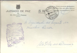 JUZGADO DE PAZ   EL PICAZO CUENCA 1980 - Postage Free