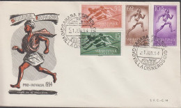 1954. SAHARA ESPANOL. Sport Complete Set On Fine FDC Cancelled First Day Of Issue 1 JUN 5... (MICHEL 143-146) - JF440006 - Sahara Español