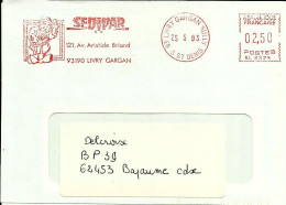 Lettre EMA Secap Nl 1993 Sedipar  Homme Casqué Commerce Metiers  93 Livry Gargan  B 337 - Usines & Industries