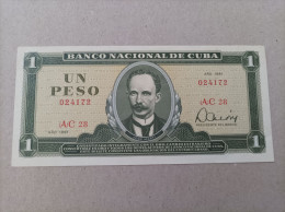 Billete De Cuba De 1 Peso Año 1981, UNC - Cuba