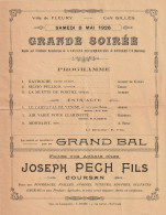 Ville De FLEURY D'AUDE  Café Billès Samedi 8 Mai 1926 Grande Soirée , Grand Bal - Programmes