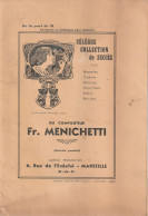 Catalogue Du Compositeur FR . MENICHETTI   ( Marseille ) - Programmes