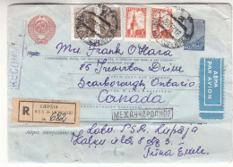 Russie - Lettonie - Lettre Recom De 1960 - Entier Postal - Oblit Liepaja - Exp Vers Montreal - Cachet De Toronto - - Cartas & Documentos