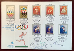 1976 Canada Olympic Games Montreal Cover Sport/athlet Autograph (Schweiz Sporthilfe Olympische Spiele Jeux Olympique - Brieven En Documenten