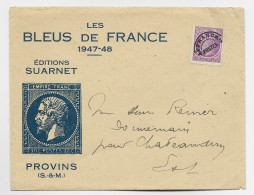 FRANCE MAZELIN PRE0 1FR50 LETTRE ENTETE LES BLEUS DE FRANCE SUARNET SIMILI NAPOLEON POUR CHATEAUDUN - 1945-47 Ceres (Mazelin)