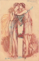 ****   ILLUSTRATEUR  ****  MAUZAN  Couple ART NOUVEAU - Grece Antique érotisme -  --- écrite TB  - Mauzan, L.A.