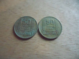 2x Pièces De  50 Francs 49 Algérie Française - Collezioni E Lotti