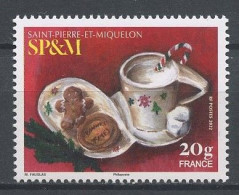 SPM Miquelon 2022 N° 1300 ** Neuf MNH Superbe Noël Christmas Tasse De Lait De Poule, Sucre D'orge Biscuit - Unused Stamps