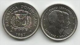 Republica Dominicana  5  Centavos 1987. High Grade - Dominicaanse Republiek