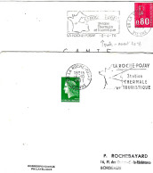 Lettres Thermalisme Flammes Illustrées =o Et O= La Roche Posay 1971 Et 1976 - Thermalisme