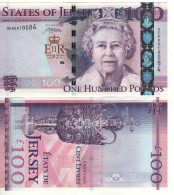 JERSEY  100 Pounds   P37  ( 2012  ) Queen Elizabeth II's Diamond Jubilee 1952-2012    UNC - Jersey