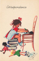 Jeux & Jouets * CPA Illustrateur * Enfants Garçon Fillette Poupée Doll Dolls Poupées Jeu Jouet Encrier* Correspondance ! - Juegos Y Juguetes