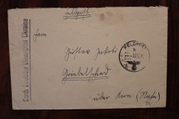 Ukraine Feldpost 1943 Durch Deutsche Dienstpost FDP 25738 Reich Allemagne Cover WK2 Besetzung - Ocupación 1938 – 45