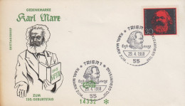 Enveloppe   FDC  1er  Jour  ALLEMAGNE   Karl   MARX   1968 - 1961-1970