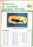 Cheminots Géologues Amateurs. Calendrier Pour L'année 1997. Format A4 Illustré De 12 Photos - Grossformat : 1991-00