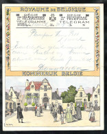 TELEGRAMFORMULIER 1936 LOMMEL Met Tekening Van De Illustrator Am. Lynen - Telegramas