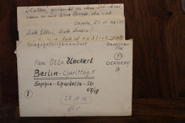 KRIEGSGEFANGENENPOST 1946 German POW Italia Feldpost WK Reich Allemagne Censure Cover KG - Covers & Documents