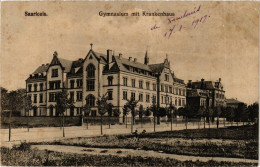 CPA AK Saarlouis Gymnasium Mit Krankenhaus GERMANY (939693) - Kreis Saarlouis