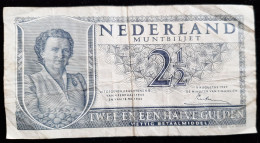 Billets - 1 Billet  Pays Bas , NEDERLAND , MUNTBILJET , 2 1/2 , Twee En Een Halve Gulden , 1949 (I VU 060748) - 2 1/2  Florín Holandés (gulden)