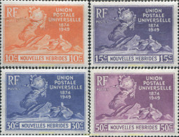 370655 MNH NUEVAS HEBRIDAS 1949 75 ANIVERSARIO DE LA UPU - Autres & Non Classés