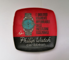 POSACENERE IN MELAMINA PUBBLICITA "PHILIP WATCH CARIBBEAN" DESIGN MEBEL ASHTRAY ADVERTISING - Altri & Non Classificati