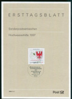 AF1997 - Fédérale - FDC YT N° 1770 Hochwasserhilfe 97 - Andere & Zonder Classificatie