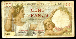 France, 100 Francs, SULLY, 1940, N° : Y.13841-358, Pick#94, F.26.35 - 100 F 1939-1942 ''Sully''