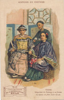 Art Card Ethnic Costume In China Penang Advert Musculosine Byla  Beef Meat Gentilly Tea Fan - Asie
