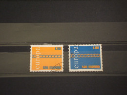 SAN MARINO - 1971 EUROPA 2 VALORI  TIMBRATI/USED - Used Stamps