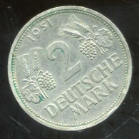 ALLEMAGNE Germany 2 MARK 1951 F  ( 203 ) - 2 Mark