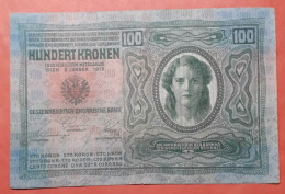 Austria Lot  100 Kronen 1912, Excellent Quality (8) - Autriche