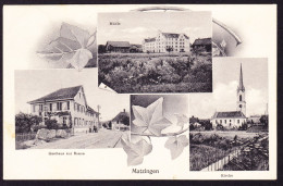 1911 Gelaufene AK Aus Matzingen. 3 Bildrig Mit Gasthaus Zur Sonne. Stempel FRAUENFELD-WYL. Minim Fleckig. - Frauenfeld