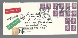 58070) Canada Special Delivery AR First Class Registered Montreal Postmark Cancel 1983  - Recomendados