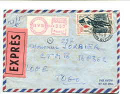 FRANCE Affranchissement Sur Lettre Exprès Pour Le Togo - 0.60 Bonaparte à Arcole + étiquette De Guichet 3.50 - Cartas & Documentos