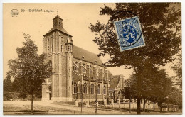 Belgium 1930's Postcard Boitsfort, L'Eglise; Scott 207 - 50c. Lion - Watermaal-Bosvoorde - Watermael-Boitsfort