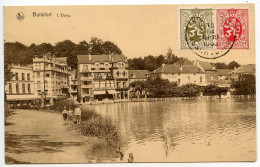 Belgium 1932 Postcard Boitsfort, L'Etang; Scott 202 & 204 - 10c & 25c.. Lion - Watermaal-Bosvoorde - Watermael-Boitsfort