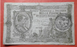Belgium 1000 Francs 1939, With Seal - Altri & Non Classificati