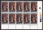 Tokelau 1969 Mi. 13, 2c. Weihnachten Christmas Jul Noel Navidad Federico Fiori : Birth Of Christ 10-Block MNH** - Tokelau