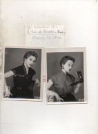 2 Photos 12 X 9 Cms - Chemisiers En Dentelle - Printemps été 1954 - Toile Fibranne - Scans Des Versos - - Pizzi, Merletti E Tessuti