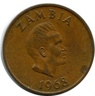 2 NGWEE 1968 ZAMBIA Moneda #AP966.E - Zambia