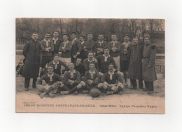 CPA De L'équipe 1ère De Rugby De CASTELNAUDARY 1913-14. - Conques Sur Orbiel