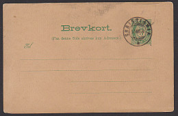 Norge 5 Oere Posthorn Ganzsache Gefälligkeitsstempel CHRISTIANIA 1904 - Covers & Documents