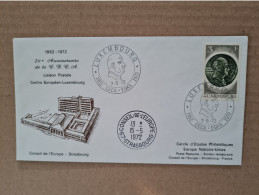 FDC LUXEMBOURG 1972 CECA Egks 20e Liaison Postale Conseil Europe Strasbourg - Briefe U. Dokumente