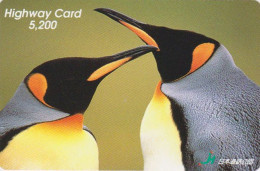 Carte JAPON - ANIMAL - Oiseau MANCHOT Empereur Pingouin - PENGUIN Bird JAPAN Highway Ticket Card - PINGUIN - HW 5742 - Pinguins