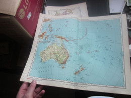 Old Map Australien Und Polynesien 35.5x43.5 Cm - Zeekaarten