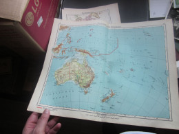 Old Map Australien Und Polynesien 35.5x43.5 Cm - Carte Nautiche
